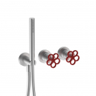 Fantini Mezclador de ducha empotrado de 2 salidas con ducha de mano AW/PIPE T584B | Edilceram Design