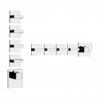 Gessi Rettangolo Wellness 43107+43218 mezclador termostático de pared para ducha | Edilceram Design