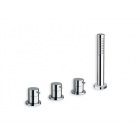 Mezclador de bañera Cristina Mezclador de borde de bañera Tricolore Verde Desviador de 2 vías TV122 | Edilceram Design