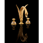 Mezclador de lavabo de 3 orificios Devon&Devon Excelsior Swan EXC-SW100CR | Edilceram Design