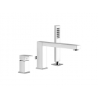 Gessi Rettangolo 20037 Mezclador de bañera con desviador y ducha de mano | Edilceram Design