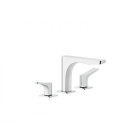 Gessi Rilievo 59012 Mezclador de lavabo de tres agujeros sobre encimera | Edilceram Design