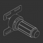 Cuerpo auxiliar empotrado para caños, rociadores y teleduchas Cea INC03 | Edilceram Design