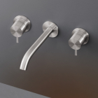 CEA Milo360 MIL38 mezclador de pared para lavabo con dos grifos | Edilceram Design