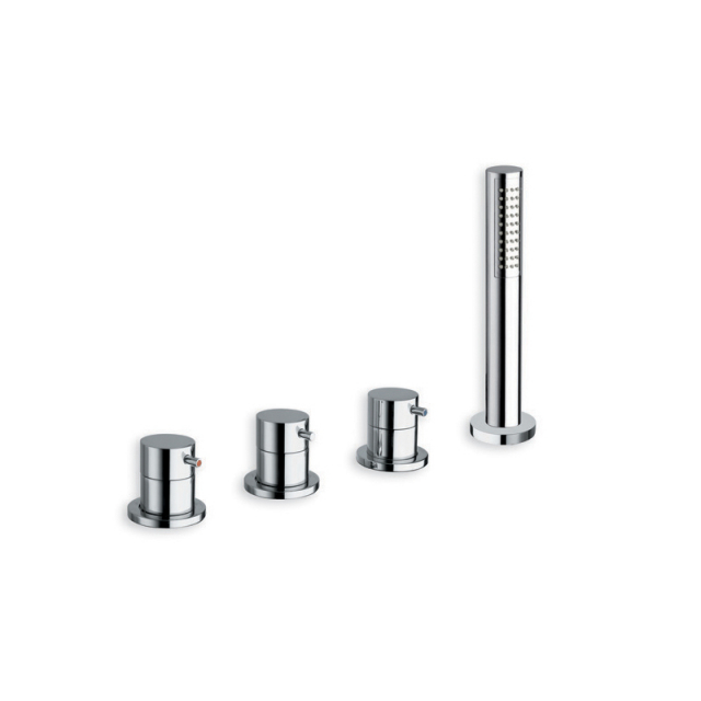 Mezclador de bañera Cristina Mezclador de borde de bañera Tricolore Verde Desviador de 2 vías TV122 | Edilceram Design