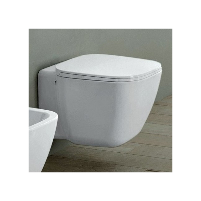 Inodoro suspendido sin borde con fijación Rak One | Edilceram Design